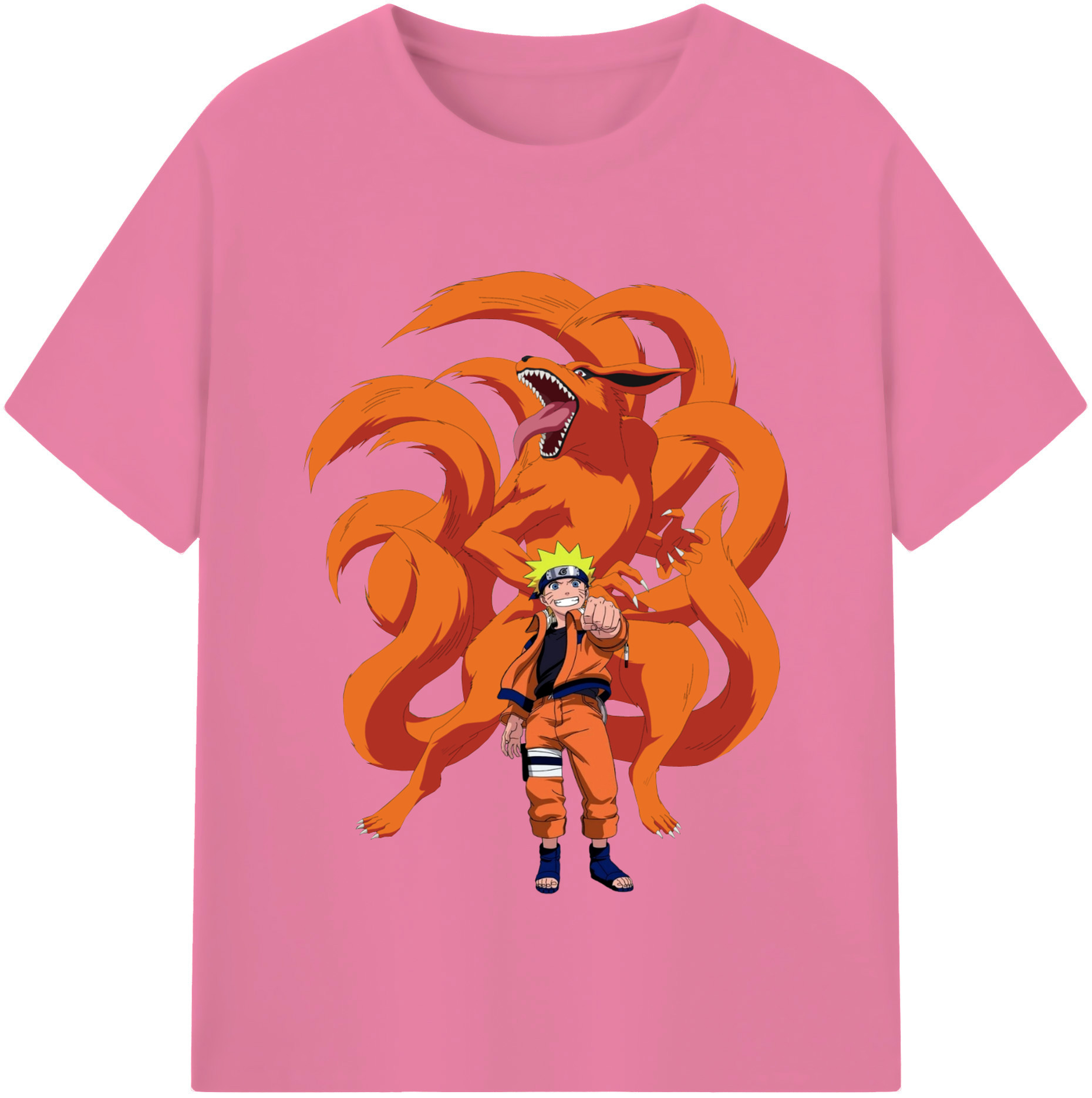 （画像用） NARUTO -ナルト- うずまき ナルト Uzumaki Naruto 綿100％半袖Tシャツ（フロントプリント）